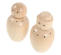 JECOMPRIS Difusor de Madera para Coche Clip para Rejilla de Ventilación Ambientador de Aceites Esenciales Forma Muñecas en Color Madera Natural Pack de 2 Unidades para Aromaterapia