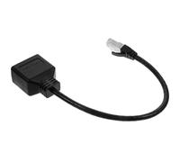 JECOMPRIS Divisor 1 a 2 Rj45 Instalación Plug and Play Ethernet Adaptador de Cable de Red Conectores Macho y Doble Hembra, Material de Cobre Estañado y Plástico para Conexión Fácil