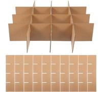 JECOMPRIS Divisores De Cajas De Mudanza De Cartón 6 Piezas Separadores Para Cajas De Envío Protección Segura Para Vidrio Platos Y Cristalería 13.18X13.18X0.11In