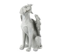 JECOMPRIS Escultura Artesanal de Resina para Jardín Conmemorativa para Perro y Gato, Estatua de Ángel Realista Alas, Piedra Funeraria para Exteriores y Memorial
