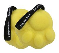 JECOMPRIS Esponja de Baño de Celda Grande Xl 2 Unidades Color Amarillo Queso para Ducha Corporal, Exfoliante Suave para Piel Sensible, Esponja Natural para Limpieza Profunda y Cuidado