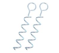 JECOMPRIS Estaca de Tornillo para Perros al Aire Libre, Clavo de Tierra de Hierro Molido, 2 Unidades, Accesorio para Fijar Tiendas y Toldos en Camping, Anclaje Resistente para Correas