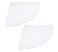 JECOMPRIS Estante de Esquina para Baño de PVC Blanco, Organizador de Pared Superficie Delicada y Diseño Clásico para Cocina y Balcón