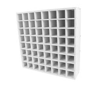 JECOMPRIS Estante para guardar pinturas con 64 agujeros, soporte vertical para botellas de pintura, organizador de pintura acrílica de madera, para aula de arte y taller de bricolaje