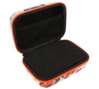 JECOMPRIS Estuche de Viaje para Aceites Esenciales 12 Compartimentos de 15 Ml, Bolsa Organizadora de Tela Oxford Naranja Cremallera, Soporte Portátil para Botellas de Perfume y Esmalte