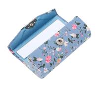 JECOMPRIS Estuche Retro Floral para Lápiz Labial con Espejo, Caja Portátil de Tela y Plástico Que Protege y Organiza Tu Pintalabios con Diseño Elegante