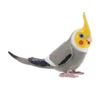 JECOMPRIS Figura Decorativa Loro de Simulación Gris, Modelo Pájaro Artificial Sólido de Alta Resistencia, Decoración Realista para Hogar y Oficina, Juguete Pájaro Realista Adecuado