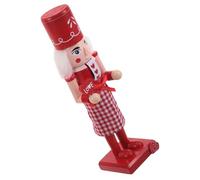 JECOMPRIS Figuras de Cascanueces de Madera para San Valentín, Muñeco Soldado Rojo de 25 Cm con Diseño de Corazón, Decoración de Mesa Romántica y Adorno de Escritorio Festivo