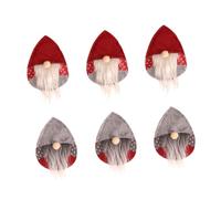 JECOMPRIS Funda para Cubiertos Navideña 6 Piezas Rojo y Gris Bolsa Porta Cubiertos Temática Navidad Decoración Mesa Navidad para Fiesta y Cena Familiar