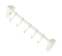 JECOMPRIS Gancho de Cocina Resistente Sin Perforación Organizador de Utensilios de Cocina Colgador de Toallas y Utensilios Rack de Ganchos Blanco