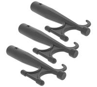 JECOMPRIS Gancho Doble Cabeza para Botes Salvavidas 3 Piezas, Accesorio de Atraque Marino Resistente, Varillas de Amarre para Embarcaciones, Compatible con Soportes Estándar y Yates,