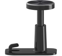 JECOMPRIS Ganchos Autoadhesivos para Auriculares Soporte Ajustable, Gancho de Plástico Negro Aro Plateado, Colgador Multiusos para Pared, Adecuado para Oficina y Hogar