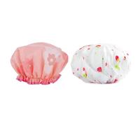 JECOMPRIS Gorros de Ducha Impermeables 2 Piezas Doble Capa Ajustables para Spa y Maquillaje Protección contra Agua y Aceite Unisex Estilo Aleatorio