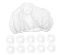 JECOMPRIS Gorros Desechables de Tela No Tejida Blancos Diseño Elástico y Cómodos 100 para para Uso en Cafeterías E Industria Ideales para Cocineros y Camareras