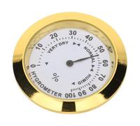 JECOMPRIS Higrómetro de Violín de Aleación Dorada Medidor de Humedad Portátil Redondo para Guitarra y Violín Instrumento Interior Tamaño Compacto para Cuidado y Almacenamiento