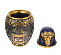 JECOMPRIS Jarrón Decorativo de Resina Egipcia Antigua, Tarro de Almacenamiento Mediano Aleatorio, Adorno para Escritorio y Decoración del Hogar Temática del Antiguo Egipto Estilo Aleatorio