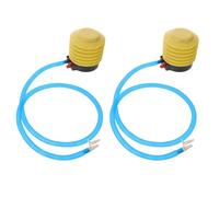 JECOMPRIS Juego de 2 Bombas de Aire Manuales de Pie para Balones de Ejercicio y Yoga, con 4 Tapones y 2 Extractores, Plástico Resistente para Uso Deportivo y Viajes