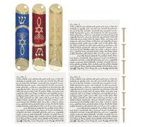 JECOMPRIS Juego de 3 Mezuzá con Pergamino para Puerta - Estuche para Mezuzá de Jerusalén con de Torá Y Estrella de David para Recuerdo Judío - Decoración para Inauguración de Casa Judía de