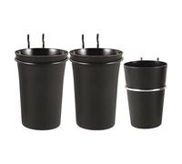 JECOMPRIS Juego de 3 vasos para panel perforado: Organizador de herramientas, portalápices y bolígrafos colgantes con ganchos para garaje, taller u oficina. Distancia entre orificios: 2,5 cm.