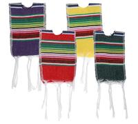 JECOMPRIS Juego de 4 Fundas para Botellas de Algodón con Diseño Colorido y Original, Adorno para Fiesta Temática y Celebración Cinco de Mayo