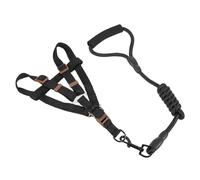 JECOMPRIS Juego de Correa para Perros y Arnés Ajustable para Mascotas, 1.0 X 120 Cm, Material Resistente, Color Negro, Kit de Arnés y Correa para Paseo al Aire Libre y Senderismo