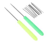 JECOMPRIS Juego de Ganchillos de Doble Punta para Implantación de Cabello en Muñecas, Herramienta de Precisión de Plástico y Metal para Proyectos DIY de Manualidades