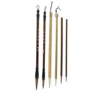 JECOMPRIS Juego de Pinceles de Caligrafía China 6 Piezas, Plumas para Escribir Caligrafía Pelo Resistente y Buena Absorción de Tinta, Adecuado para Pintura Artística y Dibujo Tradicional