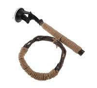 JECOMPRIS Juguete para Periquitos con Ventosa, Percha de Madera y Cuerda de Cáñamo, Accesorio Seguro y Divertido para Pájaros Que Promueve la Interacción Social