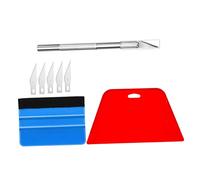 JECOMPRIS Kit Completo Para Tintado De Ventanas De Automóviles Juego De Herramientas Para Envoltura De Vinilo Para Raspador De Autos Cortador De Tallado De Pelo Corto Y 5 Cuchillas
