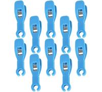 JECOMPRIS Kit de 10 Pinzas Desechables para Perforación Corporal, Clips de Fijación Antideslizantes de Plástico Azul 8mm para Orejas, Nariz y Perforaciones Profesionales