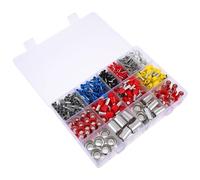 JECOMPRIS Kit de 1000 Terminales Tubulares para Cables Eléctricos Terminal de Prensado en Frío Conectores de Empalme Rápido Aislados Accesorios para Conexiones Eléctricas Industriales y