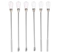 JECOMPRIS Kit de 6 Piezas para Mezclar Cera Varillas y Metálicas Herramienta para Sellos de Cera Paletas Mezcladoras de Acero Inoxidable y Adecuado para Sellado de Sobres y Reutilizable