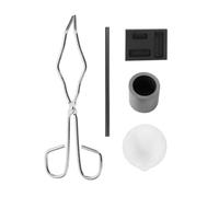 JECOMPRIS Kit de Fundición para Joyería 5 Piezas Molde Grafito 3 Orificios Abrazadera para Crisoles Circulares Herramienta para Fundir Oro Uso Profesional y Artesanal