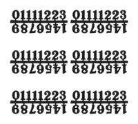 JECOMPRIS Kit de Números Arábigos para Reloj de Pared 6 Piezas 2 Cm Negras, Accesorios para Reparación y Reemplazo, Partes Digitales DIY para Relojes de Pared y Sobremesa, Compatible