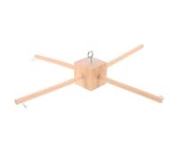 JECOMPRIS Kit Soporte Móvil para Cuna de Madera Natural Marco Móvil Bohemio DIY y Carillones Accesorio Decorativo Funcional para Guardería Habitación Ñiño