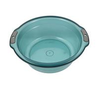 JECOMPRIS Lavabo Redondo de Plástico Transparente con Diseño de Doble Asa Azul para Lavar Pies y Manos en Casa con Reducción del Riesgo de Resbalones