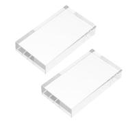 JECOMPRIS Lentes Ópticas de Física Prismáticas Rectangulares de Vidrio Transparente Kit de 2 Unidades para Experimentos Científicos y Enseñanza en Laboratorio Escolar