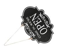 JECOMPRIS Letrero de Madera Doble Cara Abierto/Cerrado Negro Cordón Colgante para Negocios Tiendas y Cafeterías Señal Vintage Funcional para Puertas y Decoración Comercial