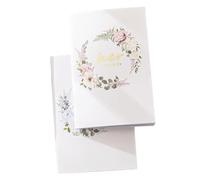 JECOMPRIS Libros de Votos para Boda de Papel 2 Piezas Diseño Delicado y Elegante para Regalos Obsequios en Bodas y Despedidas de Soltera