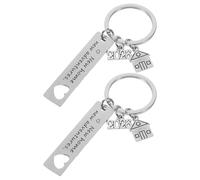 JECOMPRIS Llavero de Acero Inoxidable para Casa Nueva 2 Piezas 2026 Colgante para Bolso Obsequio Inauguración Hogar Propietario Accesorios Hogar Llaveros Casa Parejas