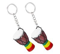 JECOMPRIS Llavero Musical Colgante Africano 2 Piezas, Adorno para Bolso y Decoración de Llaves, Llaveros Geniales Reutilizables Resistentes Decoloración, Accesorio Ligero para Obsequio