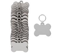 JECOMPRIS Llaveros de Sublimación DIY de Mdf sin Estampado para Transferencia Térmica, 24 Piezas Diseño de Hueso, Colgantes para Manualidades y Bricolaje Creativo