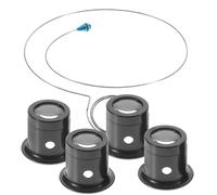 JECOMPRIS Lupa de Gafas para Reparación de Relojes Aumento 10x, Kit Multifuncional para Joyería y Mantenimiento, Incluye 4 y Anillo de Acero, Herramienta Ligera para Color Color Aleatorio