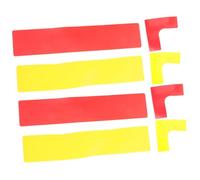 JECOMPRIS Marcadores de Líneas para Cancha Deportivos 8 Piezas TPE Resistentes Colores Rojo y Amarillo para Entrenamiento de Tenis, Fútbol y Baloncesto, Ayudas de Marcado para Ejercicios