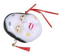 JECOMPRIS Máscara Japonesa de Cosplay de Plástico para Mujer, Accesorio de Disfraz Teatral y Mascarada, Diseño Tradicional para Fiesta y Representaciones Culturales de Teatro Japonés