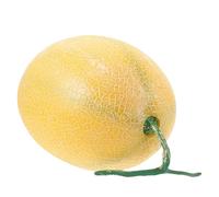 JECOMPRIS Melón Artificial Amarillo de Plástico Realista Modelo de Fruta Falsa Detallado para Decoración y Accesorios de Fotografía Adecuado para Educación Temprana y Manualidades