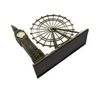 JECOMPRIS Modelo de Aleación Británico de Londres Big Ben y London Eye, Adorno Decorativo para Hogar y Oficina, Souvenir de Viaje, Color Verde Pátina, Pieza Única de Colección, Decoración