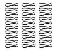 JECOMPRIS Mosquetones Metálicos Negros 100 Pcs, Gancho de Resorte 32 Mm, Hebilla de Presión Colgante Multifuncional para Llavero, Senderismo, Ciclismo y Actividades al Aire Libre