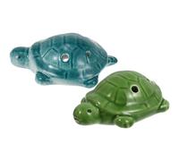 JECOMPRIS Ocarina para 2 Piezas Forma de Tortuga, Instrumento Musical de Viento de 6 Agujeros en Tono A/c, Ocarina Clásica Creativa para Principiantes, Adecuado para Práctica y Aprendizaje