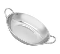 JECOMPRIS Olla de Acero Inoxidable para Cocinar Sartén Grande para Camping y Hogar Resistente y Fácil de Limpiar Apta para Estufas de Gas y Eléctricas